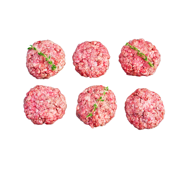 Beef burger patties 150g each